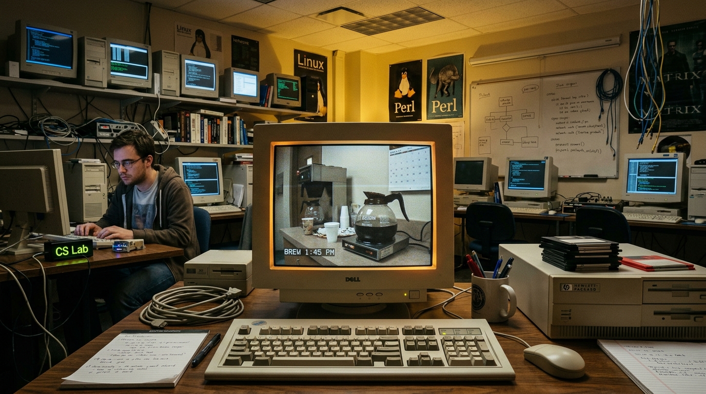 A Primeira Webcam do Mundo Foi Criada Só para Vigiar uma Cafeteira: A Curiosa História da Trojan Room